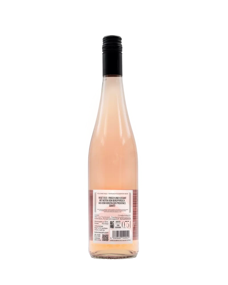 Kiste mit alkoholfreiem Wein Kolonne Null Rosé (6 Stück) – Bild 3
