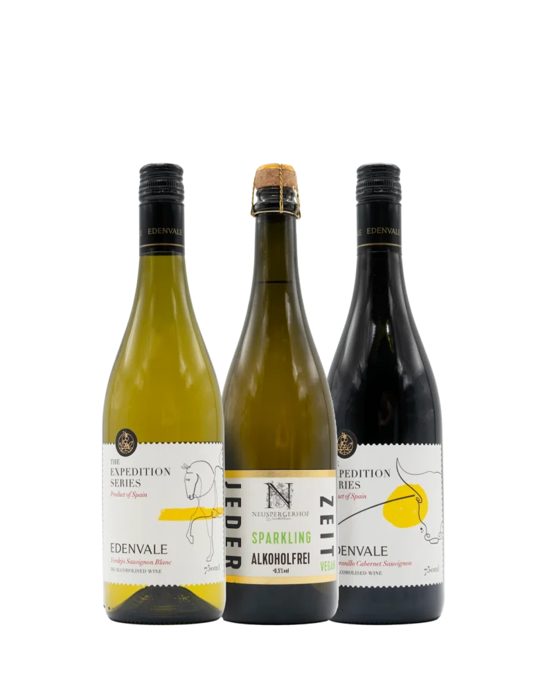 Alkoholfreier Dry January 3 Weine Probierpaket