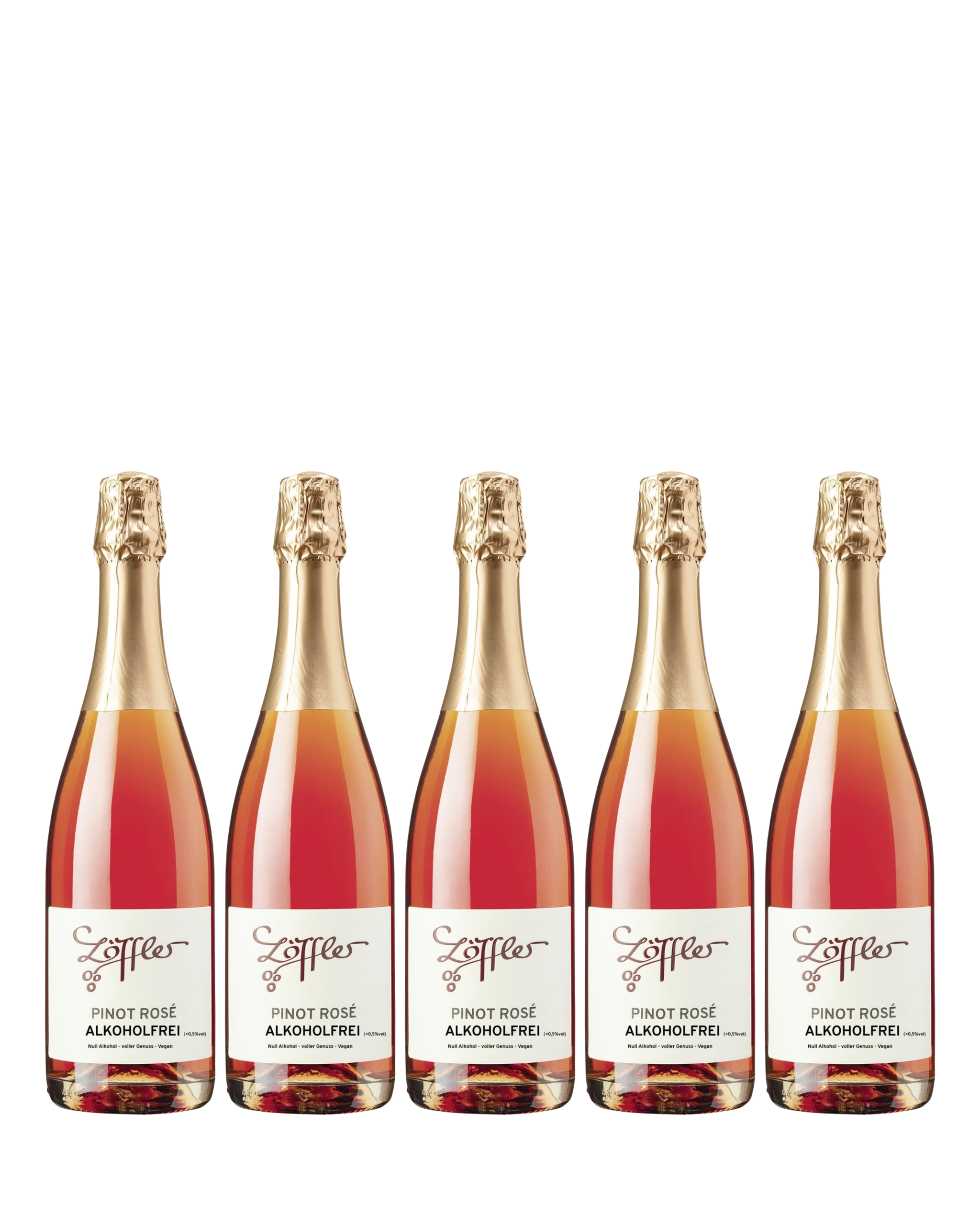 Doos alcoholvrije mousserende rosé Löffler Pinot Rosé (6 st.)